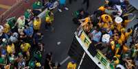 Bolsonaro durante discurso em São Paulo nesta terça-feira Amanda Perobelli Reuters  Foto: Amanda Perobelli  / Reuters