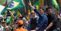 Durante protestos, Bolsonaro fez ameaças ao Supremo Tribunal Federal  Foto: EPA / BBC News Brasil