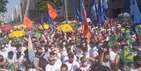 Protesto reuniu 6 mil pessoas, segundo a PM  Foto: JAÉLCIO SANTANA/fotos publicas / BBC News Brasil