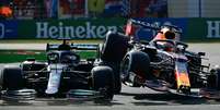 O incidente entre Hamilton e Verstappen no GP da Itália foi o segundo de 2021   Foto: Fórmula 1 / Grande Prêmio