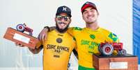 Filipe Toledo e Gabriel Medina no Surf Ranch (Foto: Kelly Cestari / WSL)  Foto: Lance!