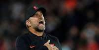 Juergen Klopp durante partida do Liverpool contra o Milan pela Liga dos Campeões
15/09/2021 REUTERS/Phil Noble  Foto: Reuters