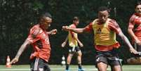 Marquinhos treinou com o elenco do São Paulo nesta segunda-feira (Foto: Erico Leonan/São Paulo FC)  Foto: Lance!