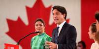 Primeiro-ministro do Canadá, Justin Trudeau, em discurso oficial  Foto: Reuters