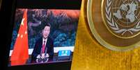 Presidente da China, Xi Jinping, disse em assembleia do ONU que vai parar de financiar construção de usinas a carvão fora do país  Foto: Getty Images / BBC News Brasil
