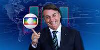 Bolsonaro quer dar entrevista ao vivo à Globo, mas a emissora não demonstra interesse em dar visibilidade positiva ao presidente  Foto: Fotomontagem: Blog Sala de TV