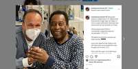 Filha de Pelé faz postagem com novo visual do pai: 'Olha quem pintou o cabelo hoje'  Foto: Reprodução Instagram / iamkelynascimento / Estadão