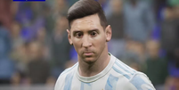 Messi é um dos jogadores cujo modelo no jogo ficou bem pouco realista.  Foto: Reprodução