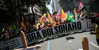 Protesto contra o presidente Jair Bolsonaro no centro do Rio de Janeiro
02/10/2021
REUTERS/Ricardo Moraes  Foto: Reuters