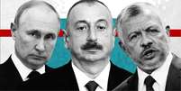 Vladimir Putin, Ilham Aliyev e Abdullah 2º são alguns dos nomes que aparecem nos Pandora Papers  Foto: BBC News Brasil