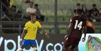 'Quando consigo fazer assistência para um companheiro meu fico muito feliz, é como se estivesse fazendo um gol', disse Raphinha (Foto: Lucas Figueiredo/CBF)  Foto: Lance!