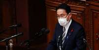 Japan's new prime minister Fumio Kishida delivers his first policy speech at parliament in Tokyo, Japan, October 8, 2021.   REUTERS/Kim Kyung-Hoon  Foto: Reuters