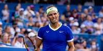 Rafael Nadal durante partida em Washington
04/08/2021 Scott Taetsch-USA TODAY Sports  Foto: Reuters