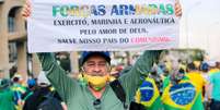 Protesto do apoiadores de Jair Bolsonaro contra o supremo, STF, realizado em Brasília (08/09/2021)   Foto: Wallace Martins / Futura Press