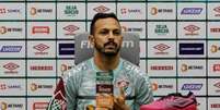 Yago Felipe, durante entrevista coletiva no CT Carlos Castilho (Foto: Lucas Merçon/Fluminense FC)  Foto: Lance!