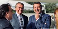 Bolsonaro e Salvini. Políticos de extrema direita se reuniram no norte da Itália  Foto: DW / Deutsche Welle