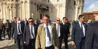 Bolsonaro visitou Pisa durante sua viagem pela Itália  Foto: ANSA / Ansa - Brasil