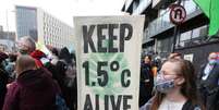 Protesto contra COP26 em Glasgow, Reino Unido  Foto: EPA / Ansa - Brasil