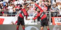 Bruno Henrique e Gabigol tiveram grande atuação em goleada do Flamengo (Foto: Alexandre Vidal / Flamengo)  Foto: Lance!