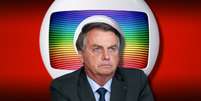 Bolsonaro pode complicar a vida da Globo, porém, sozinho, não conseguiria acabar com o canal  Foto: Fotomontagem: Blog Sala de TV