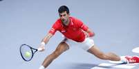 Novak Djokovic durante partida em Innsbruck, na Áustria
27/11/2021 REUTERS/Leonhard Foeger  Foto: Reuters