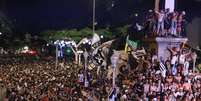 Torcida do Atlético-MG comemora título  Foto: FERNANDO MORENO/AGIF - AGÊNCIA DE FOTOGRAFIA/ESTADÃO CONTEÚDO