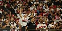 Torcida do São Paulo não poderá ir ao jogo contra o América-MG em Minas Gerais (Foto: Paulo Pinto / saopaulofc.net)  Foto: Lance!