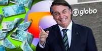 A Globo pagará menos ao governo com a desoneração apoiada por Bolsonaro  Foto: Fotomontagem: Blog Sala de TV