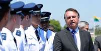 Bolsonaro em cerim&ocirc;nia militar   Foto: Isac N&oacute;brega/PR