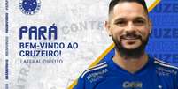 Pará é um dos reforços confirmados pela Raposa para a temporada 2022 (Divulgação/Cruzeiro)  Foto: Lance!