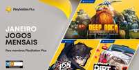 PS Plus de janeiro tem Dirt 5, Persona 5 Strikers e Deep Rock Galactic   Foto: Divulgação/Sony / Tecnoblog