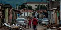 Destruição provocada por inundações em Itambé, na Bahia  Foto: EPA / Ansa - Brasil