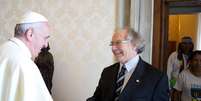 Papa Francisco em encontro com Adolfo Pérez Esquivel, em junho de 2013  Foto: ANSA / Ansa - Brasil