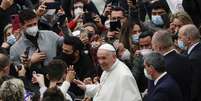 Papa Francisco durante audiência geral no Vaticano  Foto: ANSA / Ansa - Brasil