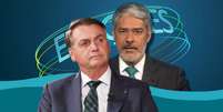 Bolsonaro propôs um ‘cara a cara’ com Bonner  Foto: Fotomontagem: Blog Sala de TV