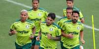 Palmeiras fez um treino físico na tarde desta segunda-feira, na Academia de Futebol (Foto: Cesar Greco/Palmeiras)  Foto: Lance!