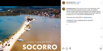 Ag&ecirc;ncias de turismo de Alter do Ch&atilde;o temem impactos no movimento de visitantes por causa da mudan&ccedil;a no rio  Foto: Reprodu&ccedil;&atilde;o/Instagram / BBC News Brasil