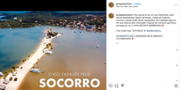 Agências de turismo de Alter do Chão temem impactos no movimento de visitantes por causa da mudança no rio  Foto: Reprodução/Instagram / BBC News Brasil