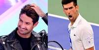 Comentário foi feito em texto que apoiava Novak Djokovic (Reprodução/SBT
Reprodução/WS Open)  Foto: Lance!