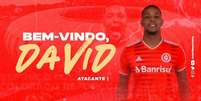 David é o novo reforço do Internacional (FOTO: Divulgação/Internacional)  Foto: Lance!