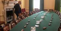 A reunião de aniversário ocorreu no Cabinet Room (acima, foto de ulho de 2019)  Foto: UK Government / BBC News Brasil