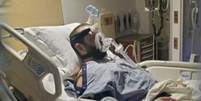 Foto do paciente em uma cama de hospital  Foto: CBS / BBC News Brasil