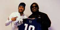 Neymar e Kanye West em encontro nesta quarta-feira (Reprodução / Instagram)  Foto: Lance!