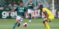 Giovani em ação pelo time profissional do Palmeiras no Paulistão do ano passado (Foto: Cesar Greco/Palmeiras)  Foto: Lance!