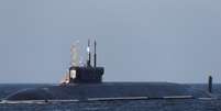 Submarino de mísseis balísticos de propulsão nuclear K-549 Knyaz Vladimir, na Rússia - 16 de julho de 2021  Foto: REUTERS/Igor Russak