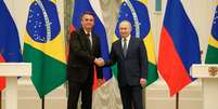 Presidente da República, Jair Bolsonaro acompanhado do Presidente da Federação Russa, Vladmir Putin durante declaração à Imprensa  Foto: Foto: Alan Santos/PR