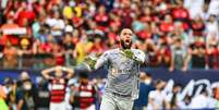 Um dos destaques do Galo na decisão foi o goleiro Everson, que defendeu três das 12 cobranças cobradas pelo Rubro-Negro  Foto: Alexandre Neto / Gazeta Press