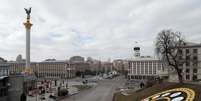 Kiev, capital da Ucrânia, vazia após invasão russa  Foto: Reuters