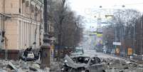 Em mais um dia de guerra, as cenas de destruição se multiplicam pela Ucrânia  Foto: Vyacheslav Madiyevskyy