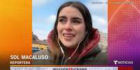 Sol Macaluso comovida ao falar da adolescente ucraniana  Foto: Reprodução